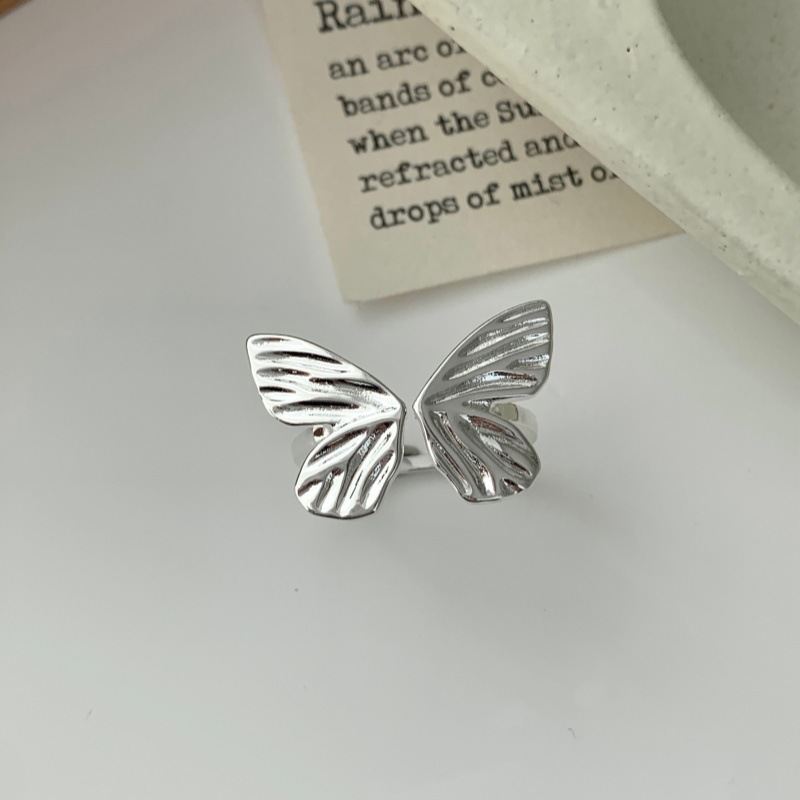 Minimalist Sweet Cool Butterfly Ring For Women, Smart Forest Style, INS Niche High-End Design