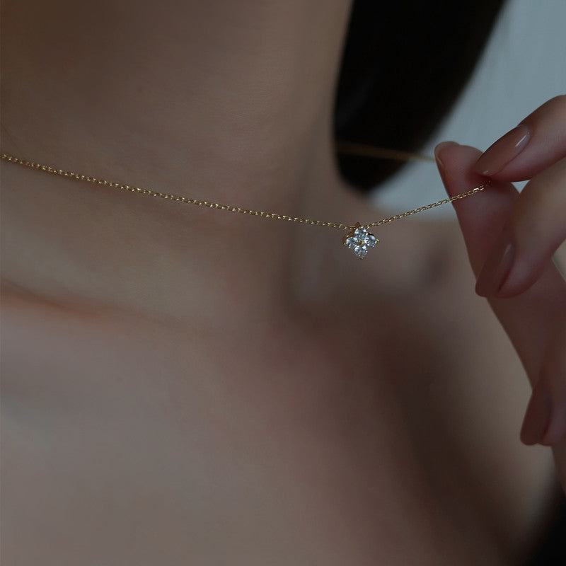 Japanese And Korean Four-leaf Clover Necklace Women's Minimalist Style