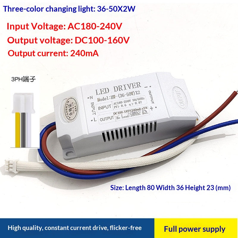 LED Segmented Tri-color Dimmable Crystal Lamp, Constant Current Transformer Lamp Accessories, Rectifier.