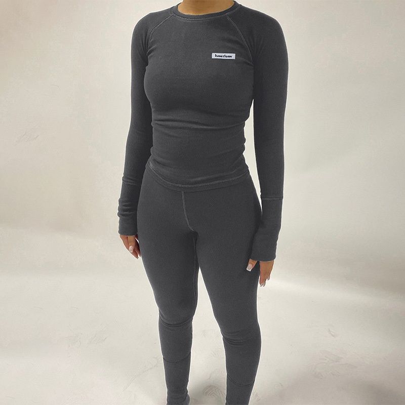 Women's Clothing Slim Long Sleeve Top Yoga Suit