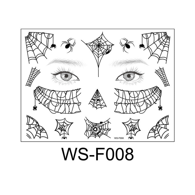 Spider Web Face Pasters Tattoo Sticker Waterproof Makeup Painted Tattoo Sticker