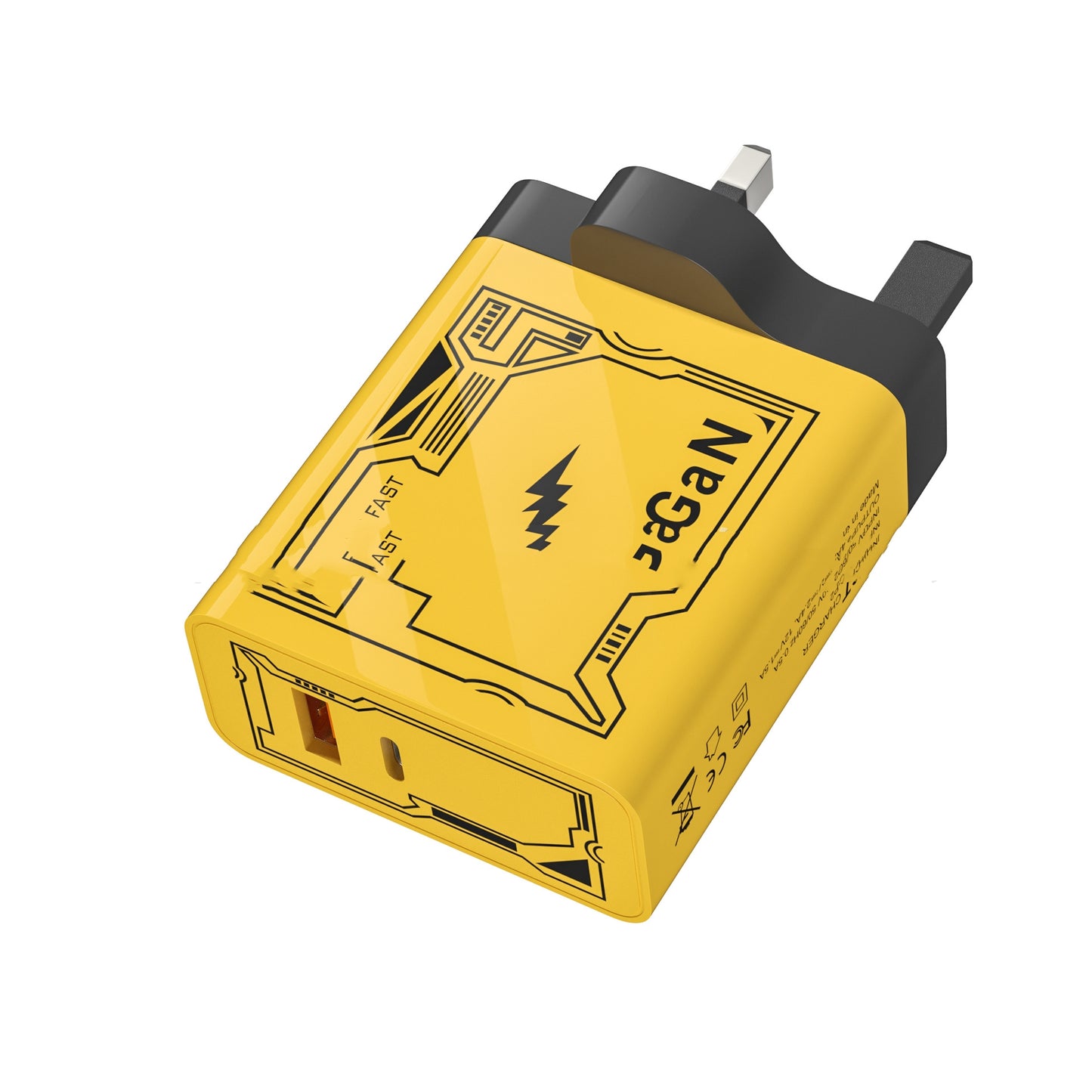 Machine Crustacean A C Yellow Charger 5v2a Qc30 Fast Charge PD25W Charging Plug