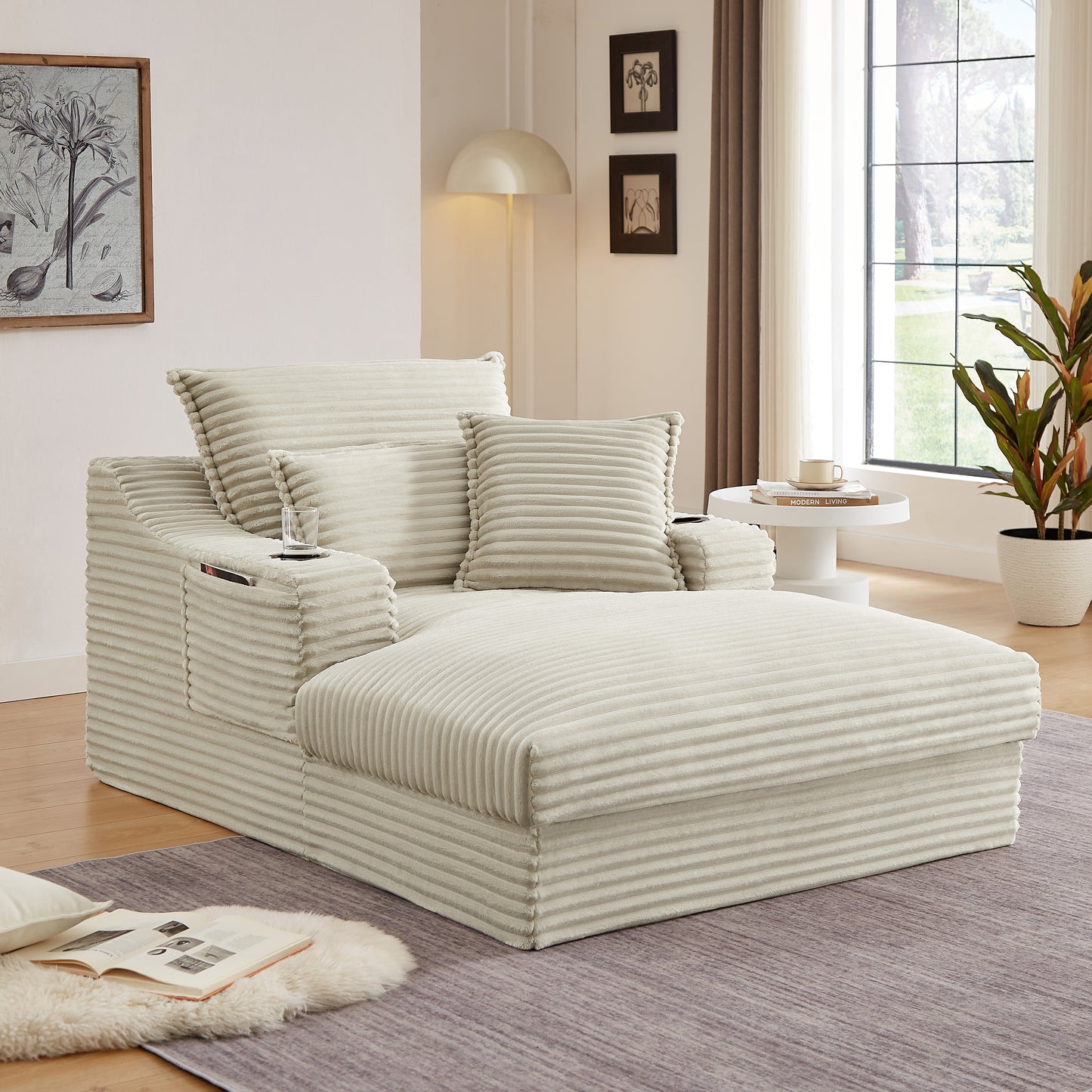 47.24 Inch Modern Comfortable Cushioned Compression Sofa With Unique Cushion Design, Lounge Chair For Living Room, Bedroom, Apartment, Office,