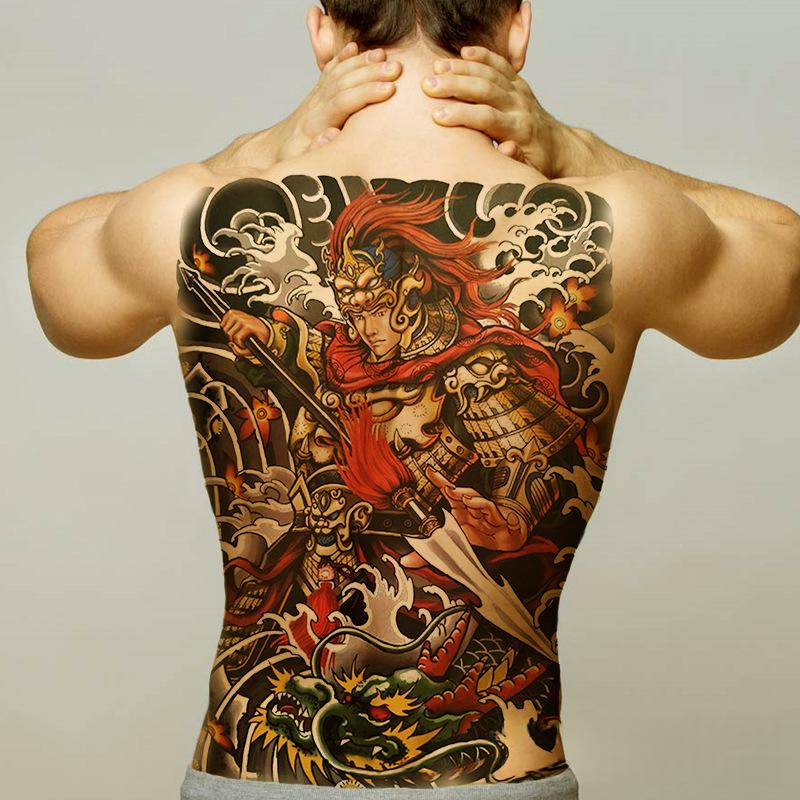 Realistic Full Back Tattoo Stickers - Waterproof Temporary Body Art Decals for Men Women
