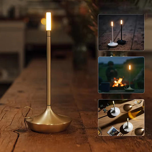 LED Candle Charging Restaurant Bar Lamp Desktop Decoration Atmosphere Touch Night Light Led Desk Lamps Candlelight Table Lamp