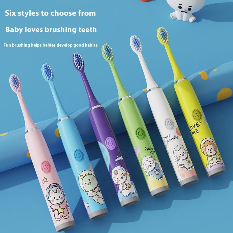 Electric Cartoon Soft Bristle Household Charging Waterproof Smart Gum Care Toothbrush