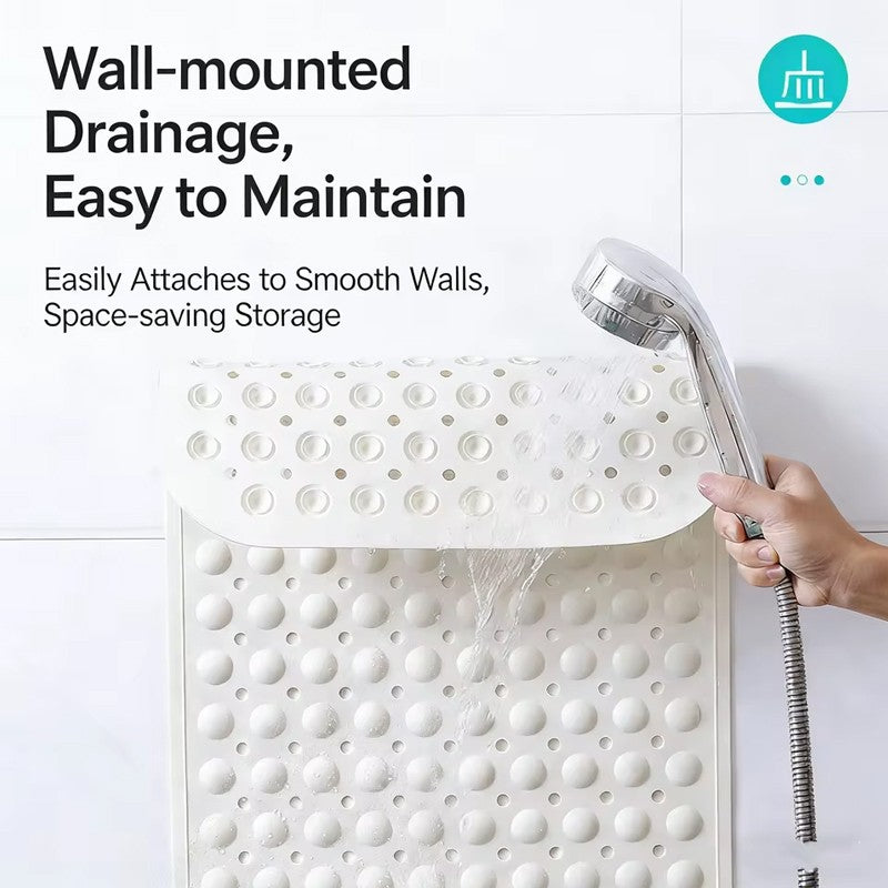 Anti Mold Rubber Shower Mat Non Slip Bathtub Strong Suction Extra Large Bath Mat