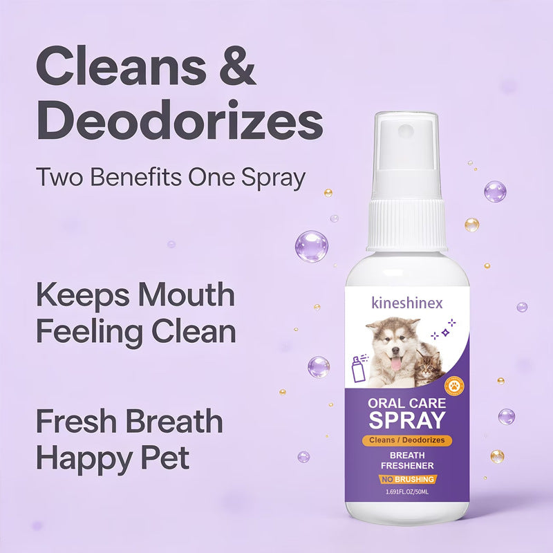 Pet Dental Care Spray For Fresh Breath Removing Bad Odor And Tartar