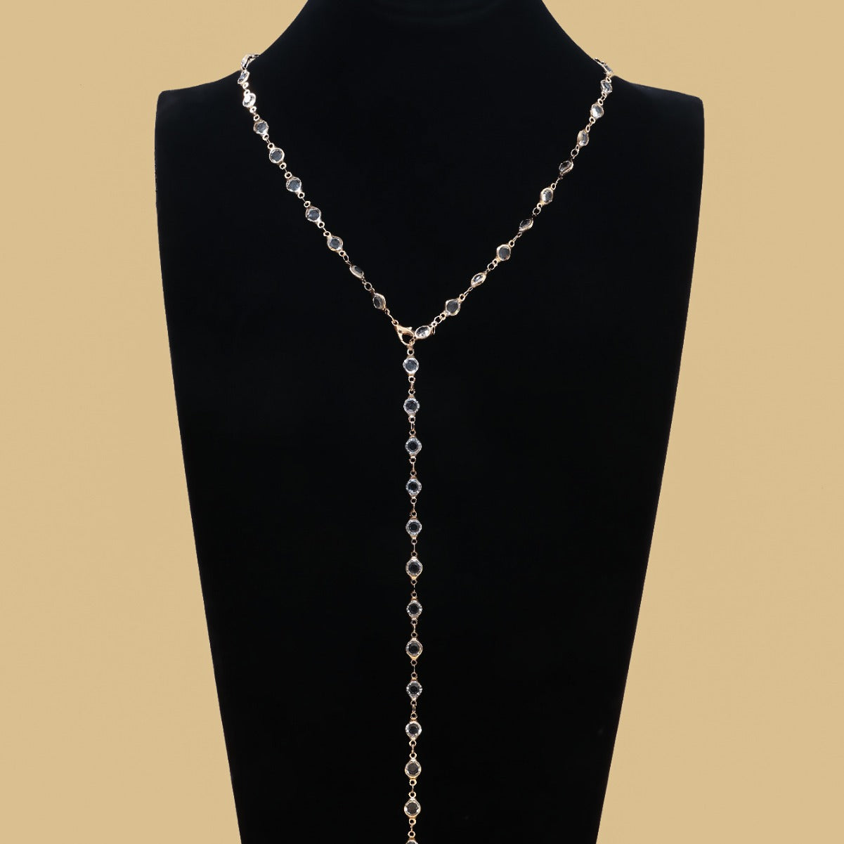 Cross-Border European Fashion Jewelry, Colorful Crystal Chain Necklace, Sweet Tassel Alloy Multi-Layer Clavicle Chain For Women