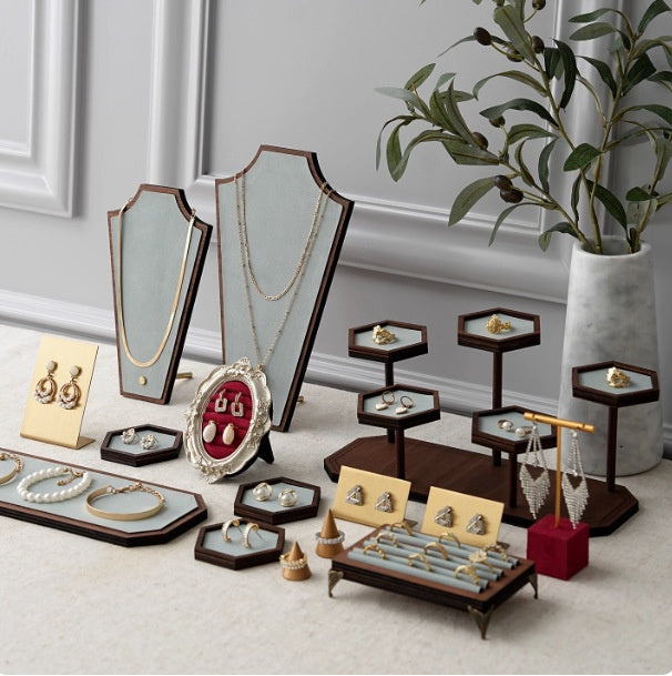 Jewelry Accessories Display Rack Vintage Style Storage Tray Photo Prop