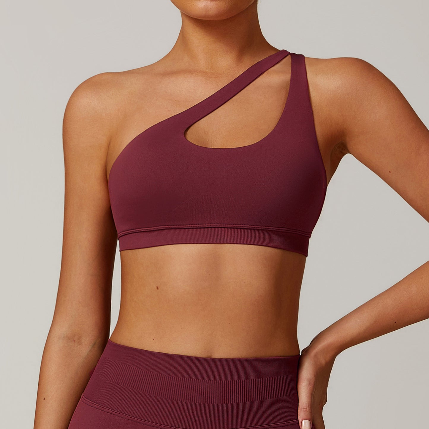 One-shoulder Seamless Beauty Back Yoga Bra Quick-drying Sports