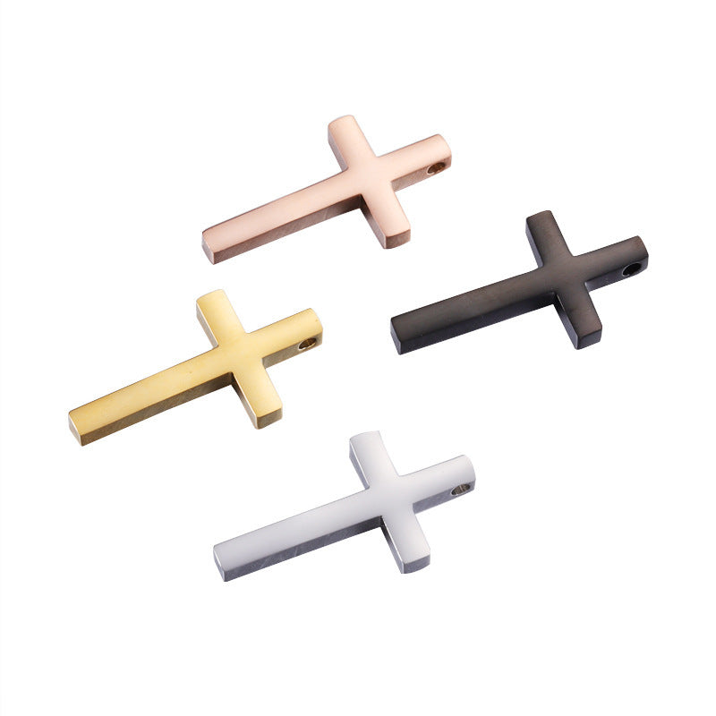 Mirror Stainless Steel Cross Ornament Accessories
