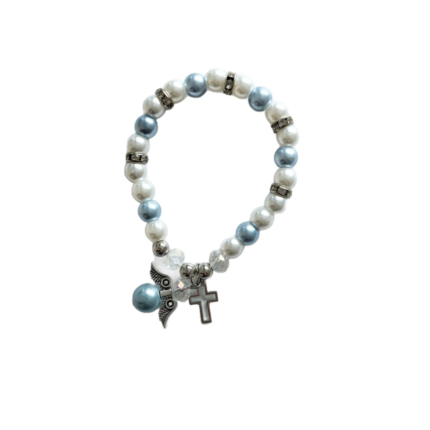 European And American-style Fashion Pearl Diamond And Metal Bracelet