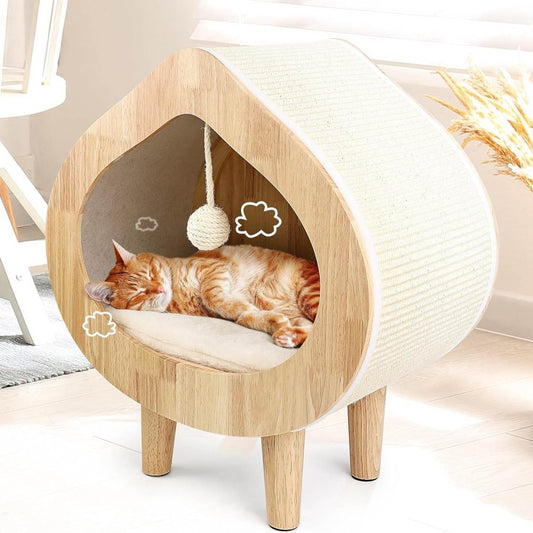 Luxury Indoor Cat Bed Modern Wooden Pet Cat Kennel