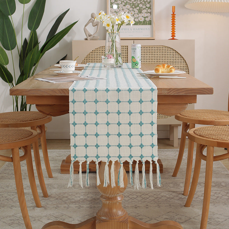 Modern Minimalist Tea TableCoffee Table Cloth, Cotton-Linen Table Runner