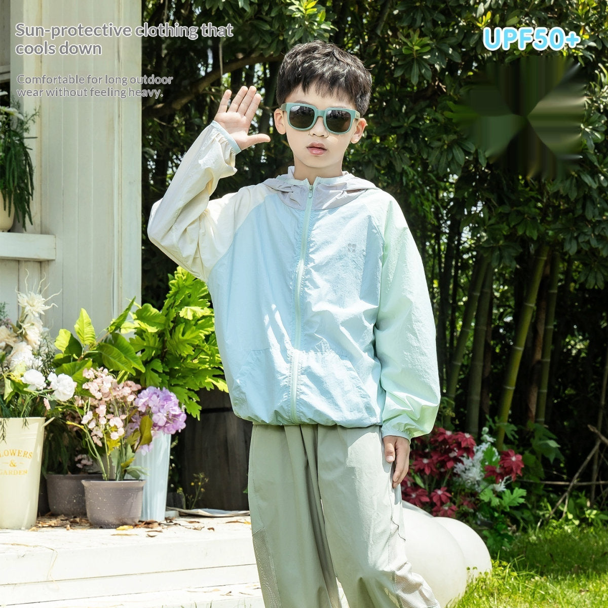 Summer Lightweight Ice Silk Cooling, Breathable Childrens Sun Protective Clothing