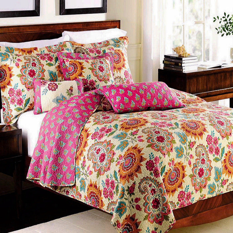 Bedding Pure Cotton Quilt Air-conditioning Summer Cooling Duvet Three-piece Set