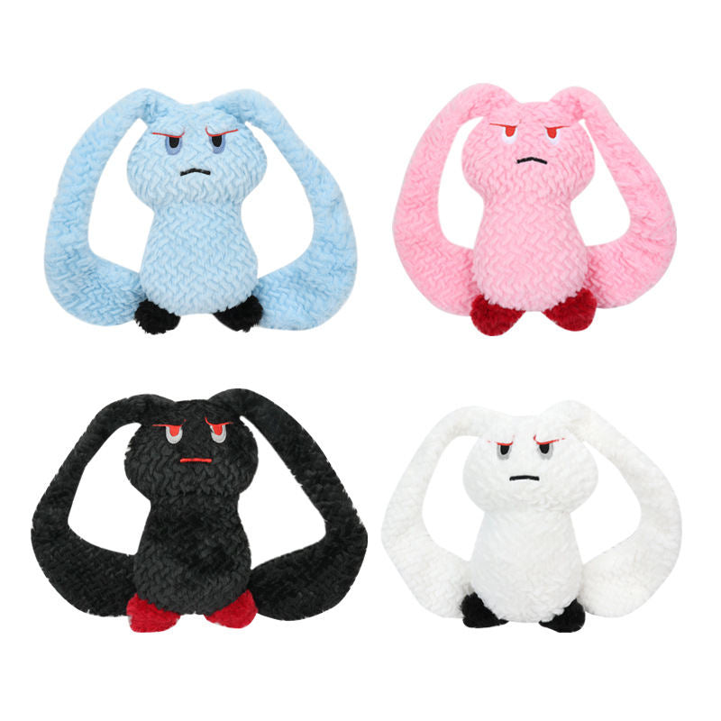 Dog Teething Toys Bunny Squeaky Pet Plush Chew Toy Portable Stuffed Animal Dog Plush Chewing Toy For Medium Small Puppy