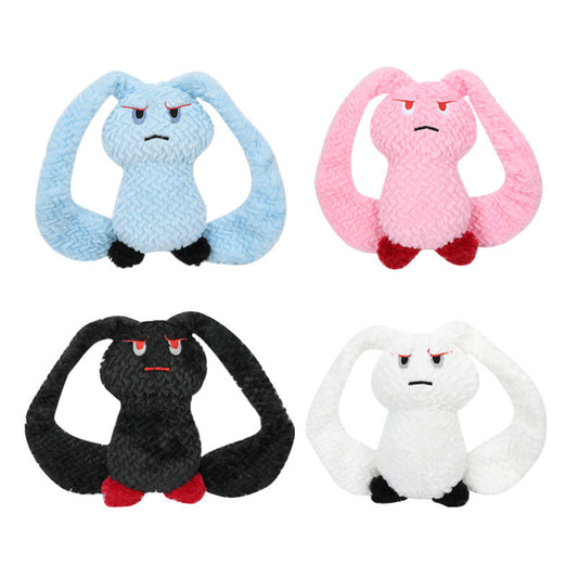 Dog Teething Toys Bunny Squeaky Pet Plush Chew Toy Portable Stuffed Animal Dog Plush Chewing Toy For Medium Small Puppy