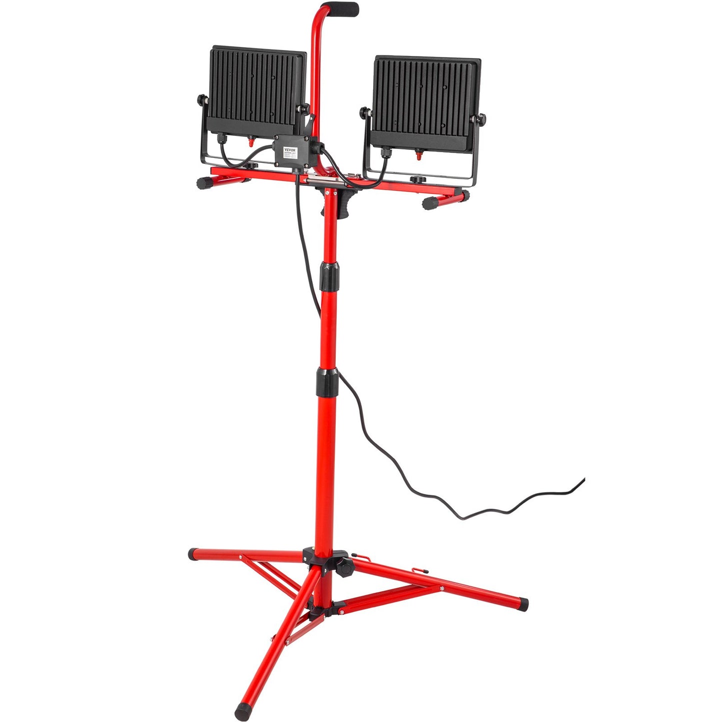 LED Work Light With Stand, 2PCS 10000 Lumen Dual-head LED Work Light With Adjustable And Foldable Tripod Stand, IP65 Waterproofed LED Tripod Work Light, With 5000 K Color Temperature