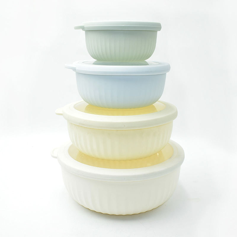 Cross-border Best-selling 8-piece Nested Plastic Meal Bowl Set