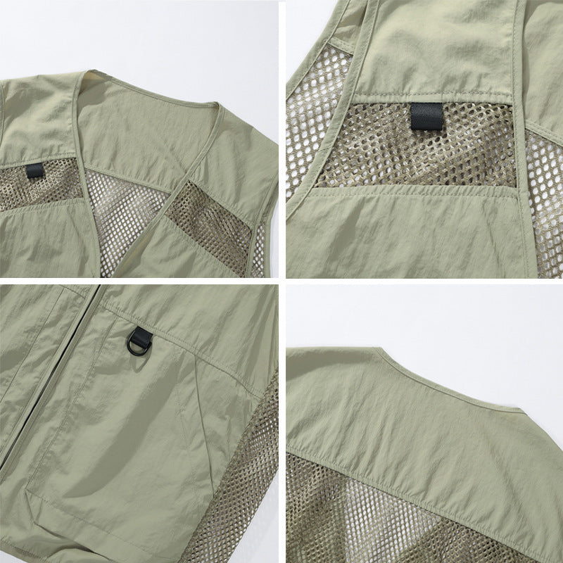 Mens Loose-Fit Outdoor Leisure Vest