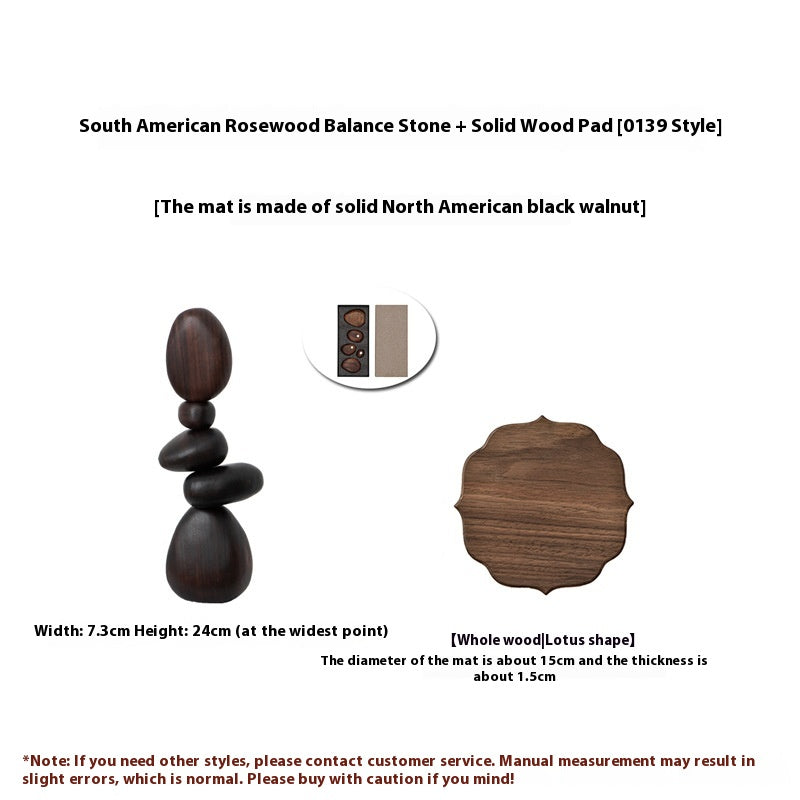 Housewarming Gift Balanced Rock Decoration Creative Wood Carving Cultural And Creative Gifts Emotional Stability Artifact Home Happiness For Friends
