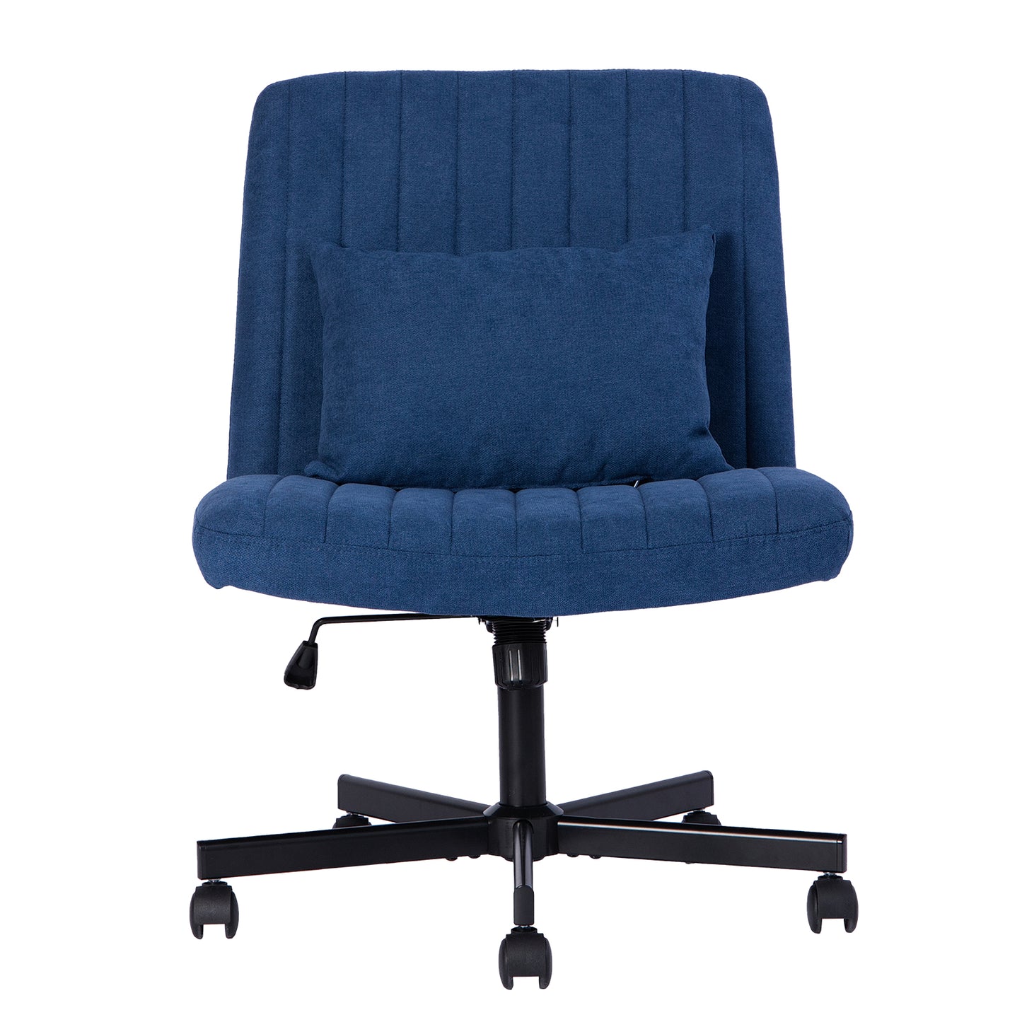 Modern Office Chair Home Office - Height-adjustable Swivel Chair Without Armrests With Quiet Castors & Upholstered Cushions - Elegant Fabric Office Chair For Study & Living Room