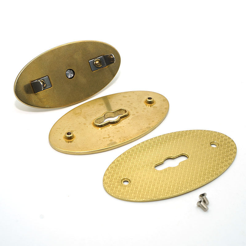 Brass Bag Metal Accessories High-end Pure Copper Oval Bag Twist Lock Bag Buckle Buckle Release Buckle
