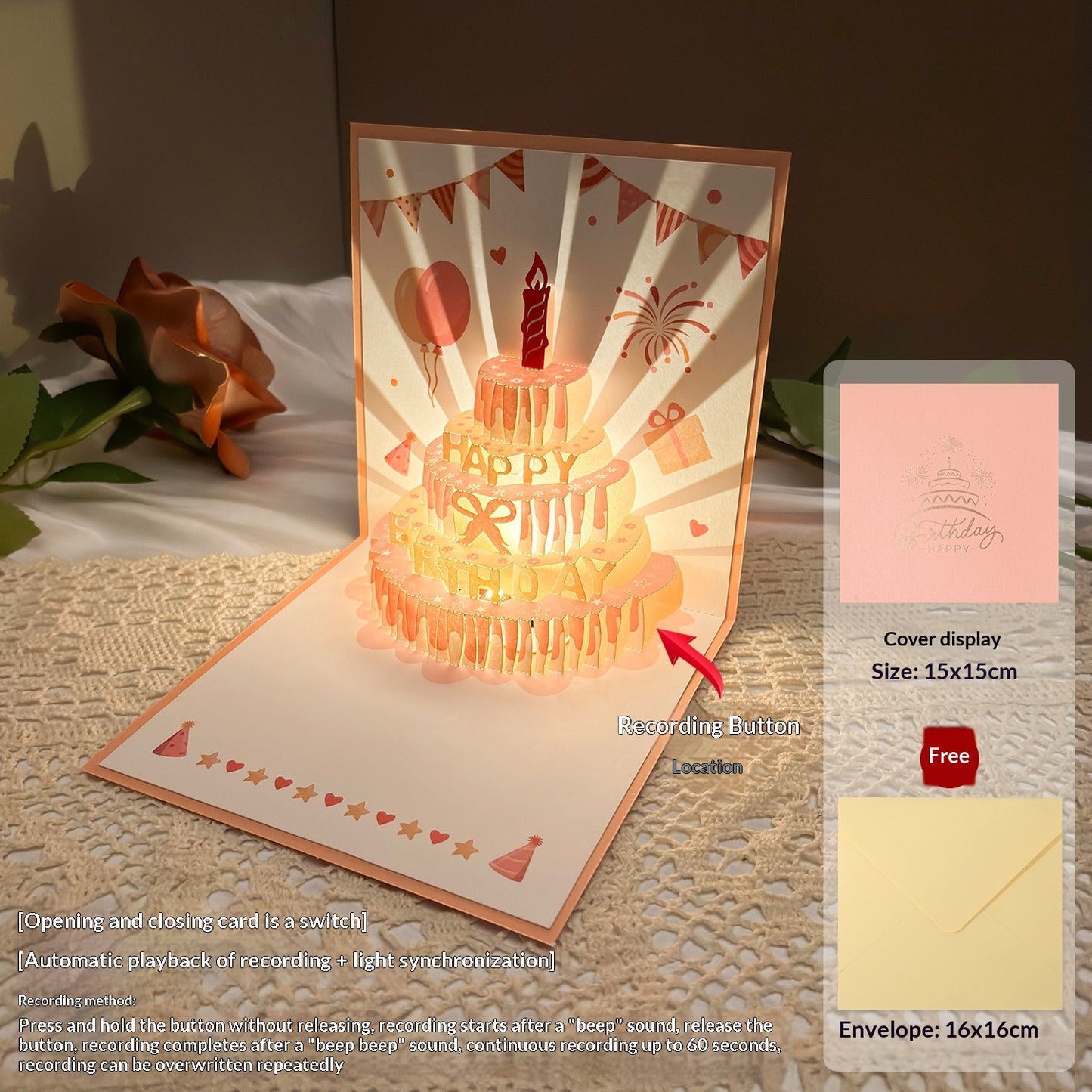 Music And Light Birthday Greeting Card Gift