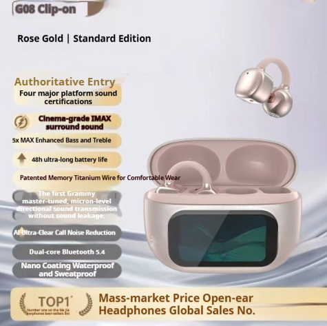 Ear-mounted AI Smart Headset Large Power Touch Screen Bluetooth Headset