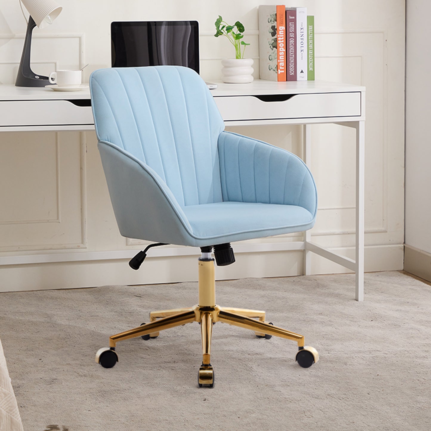 TY Adjustable Office Chair, Home Bedroom, Ergonomic Swivel Chair, Backrest Seat, Comfortable For Long Sitting