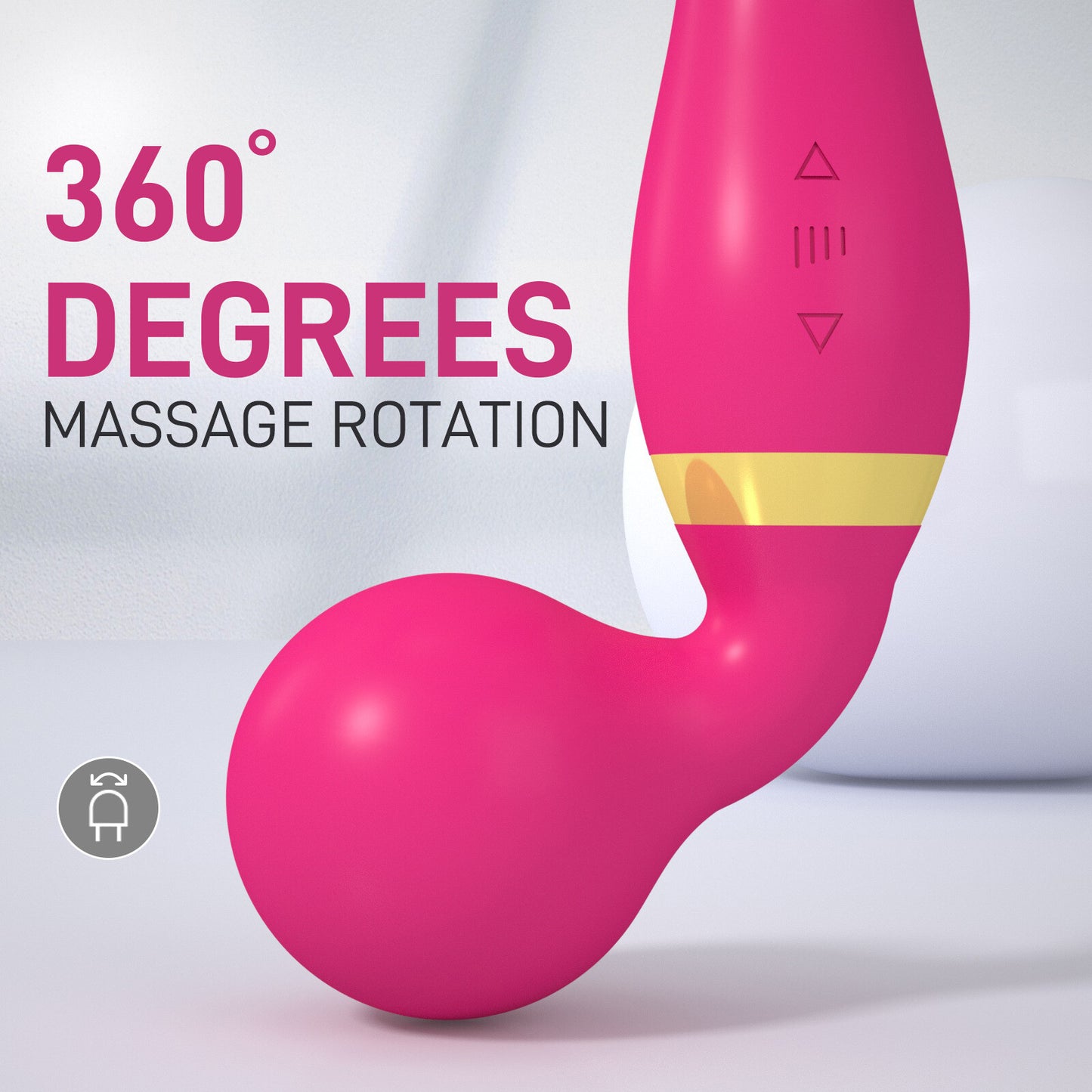 Multi-Speeds-Silicone-Double-Head-Full-Body-Massager-Vibrator-Mute Rechargeable