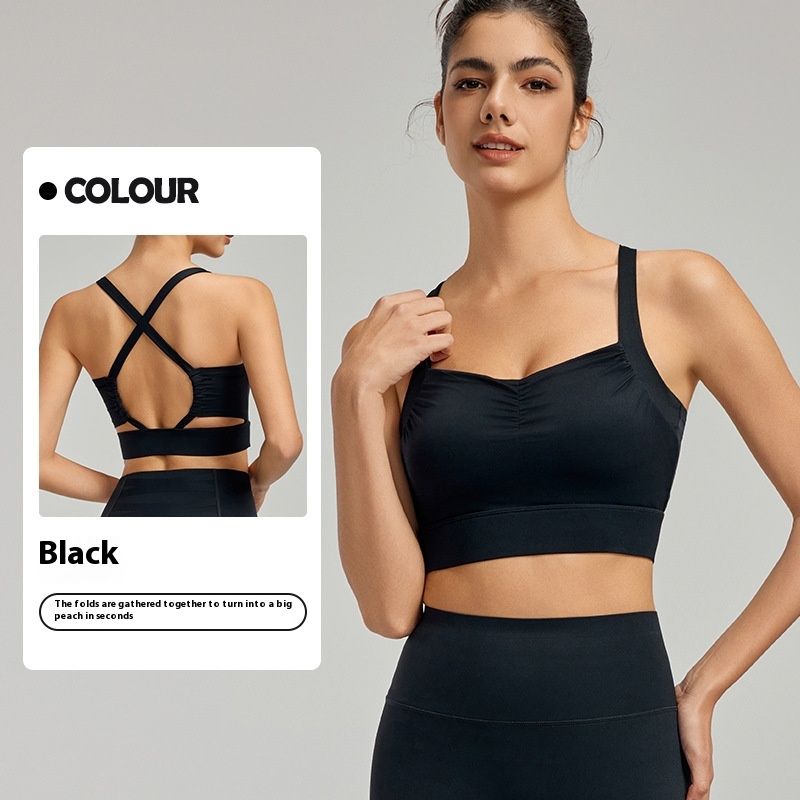 Front Chest Push Up Peach Yoga Bra Beautiful Back Tank-top