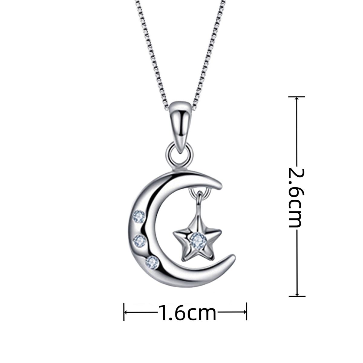 Simple Star And Moon Smart Pendant Clavicle Chain
