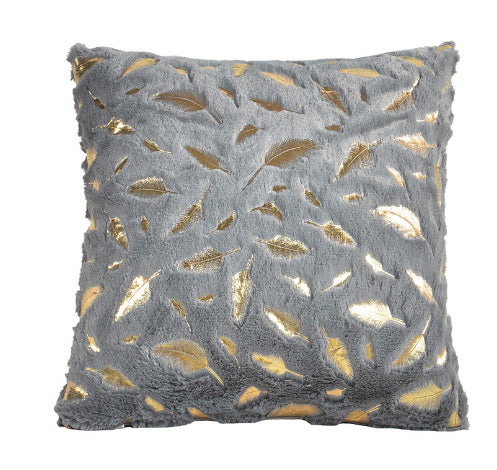 Short-pile Gold-stamped Gift Cushion For The Sofa