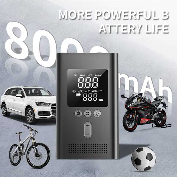 Portable Car Starter With Air Compressor,150PSI Digital Tire Inflator,Car Battery Starter 9.0 Gas 6.5L Diesel,Safe Clamps For Easy Use, Christmas Gift
