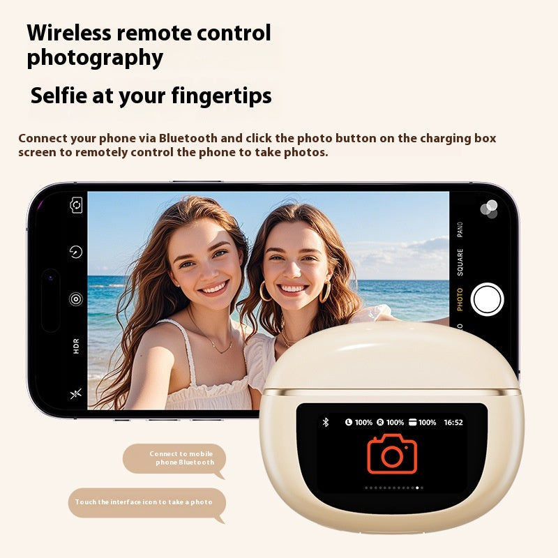 Smart Screen Free Language Switching Ultra-long Life Battery Wireless Bluetooth Noise Reduction Headset