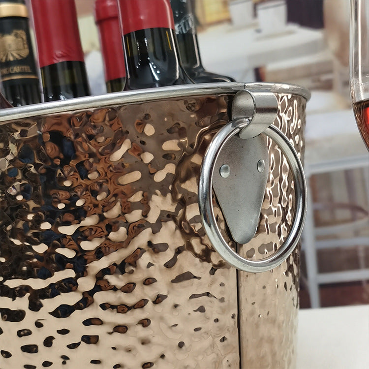 Stainless Steel Double Layer Beer Cooling Electroplating Ice Bucket