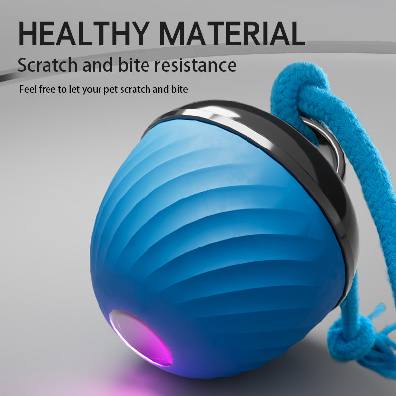 Smart Dog Cat Toy Ball Electronic Interactive Pet Toy Moving Ball Rope USB 3 Modes Automatic Moving Bouncing For Puppy Chew Products Pets Products