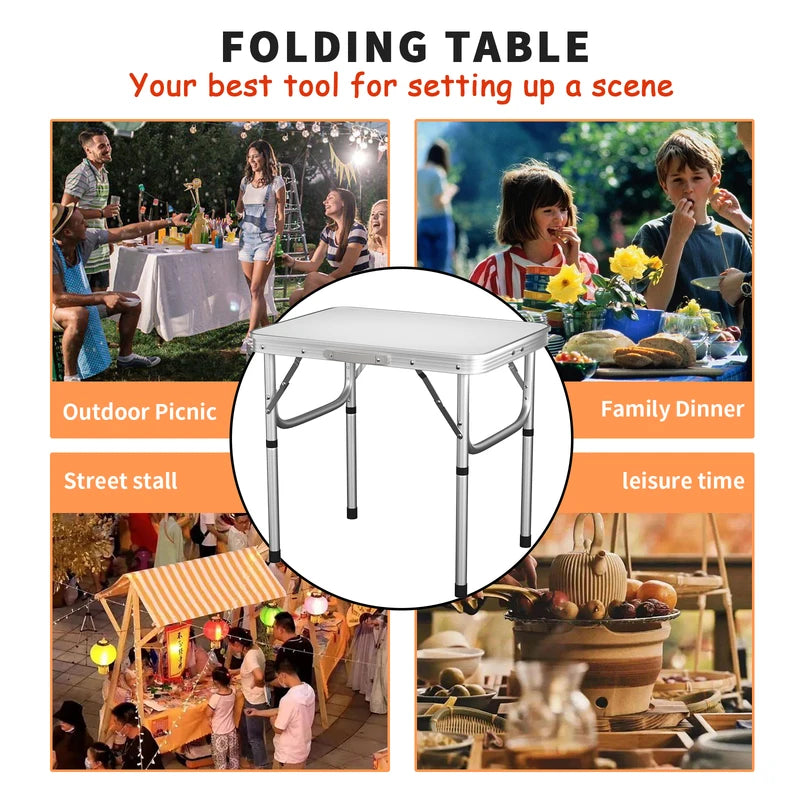 Folding Picnic Table Outdoor,Folding Computer Table, For Homework Compact Handy Camping Table Garden Party BBQ