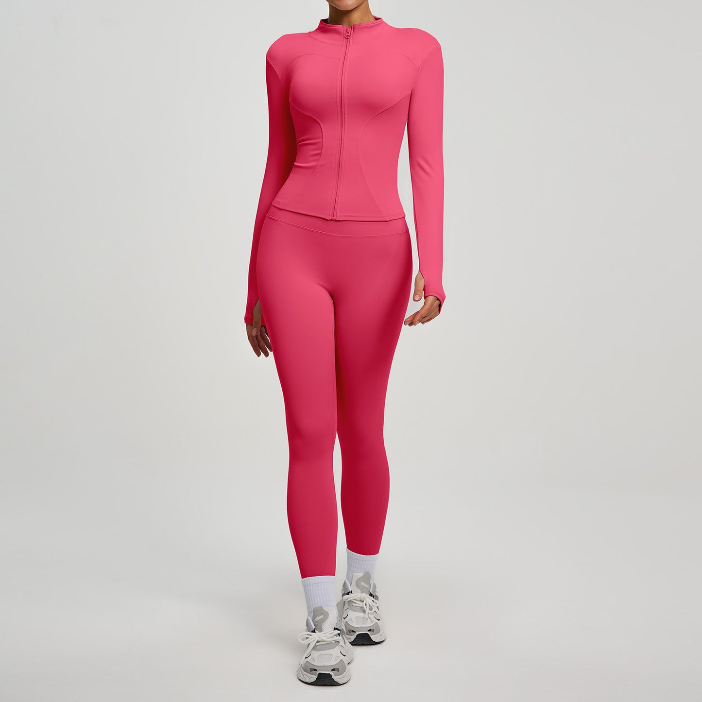 Fitness High-waist Butt-lifting Running Two-piece Set
