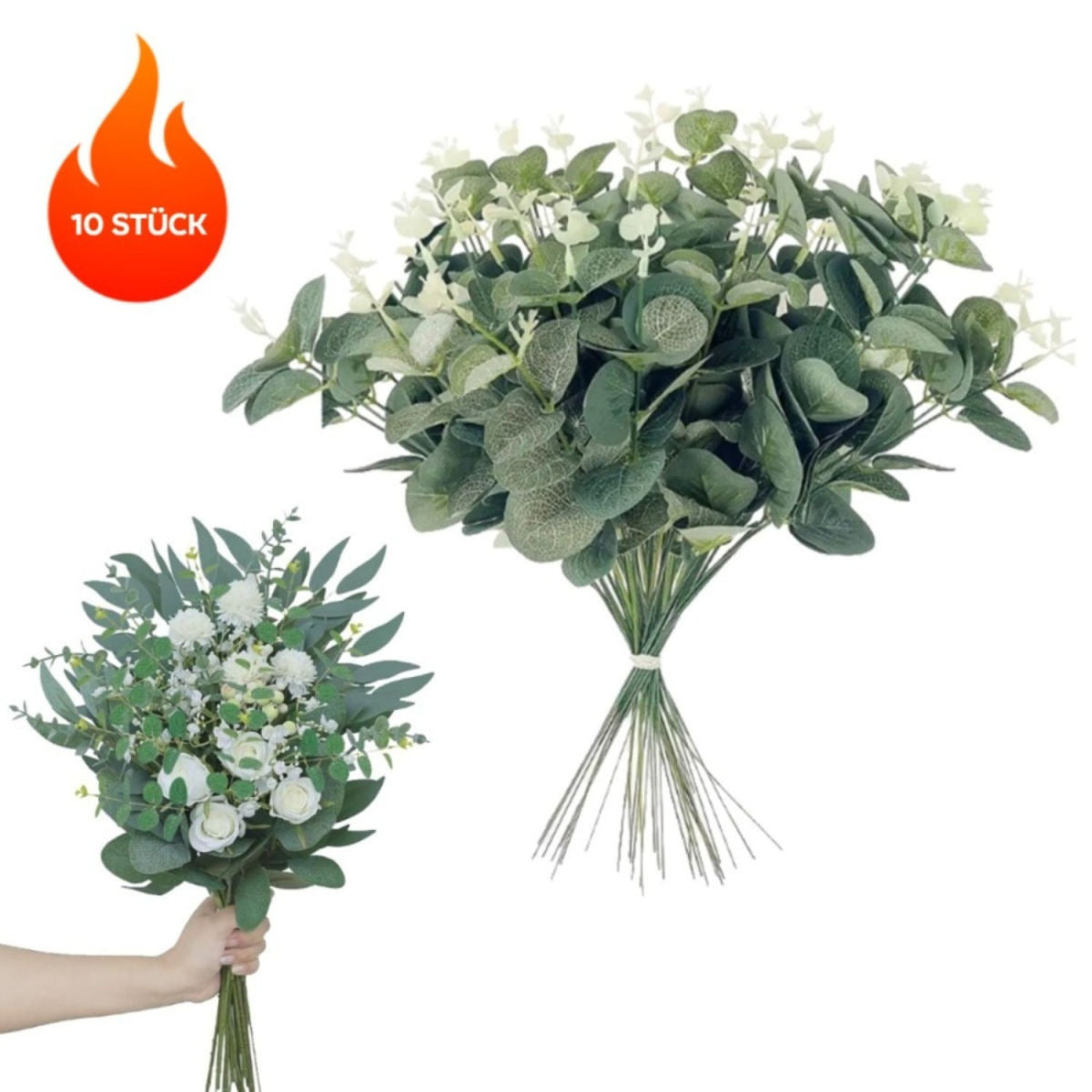 Artificial Plants - Set Of 10 Artificial Plants: Great Decorations For Your Home, Office, Holidays, And Weddings, And Perfect Gifts