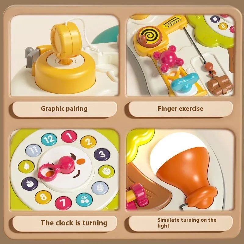 Puzzle Busy Board Infant Unlocking Toys Montessori Early Education