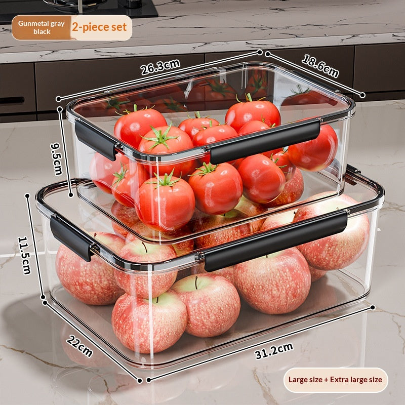 Refrigerator Fresh-keeping Container Large-capacity Transparent Freezer Food Storage Box