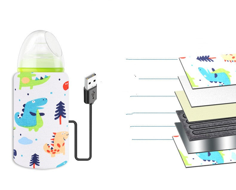 Baby Baby Bottle Insulation Cover USB Portable Thermal Bag Thickened Feeding Bottle Cover