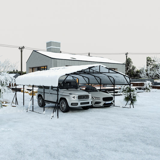 Carport 20 X 20 Shelter - Perfect Solution For Vehicles, Boats & Equipment - Durable, All-Weather, Quick Assembly - Spacious, Secure, Reinforced