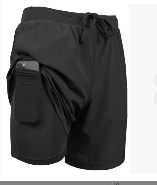 Men's 2 Pack Quick Dry Athletic Shorts, Tight Compression Liner Anti-Chafing Workout Shorts, Outdoor Running Fitness Casual Pants