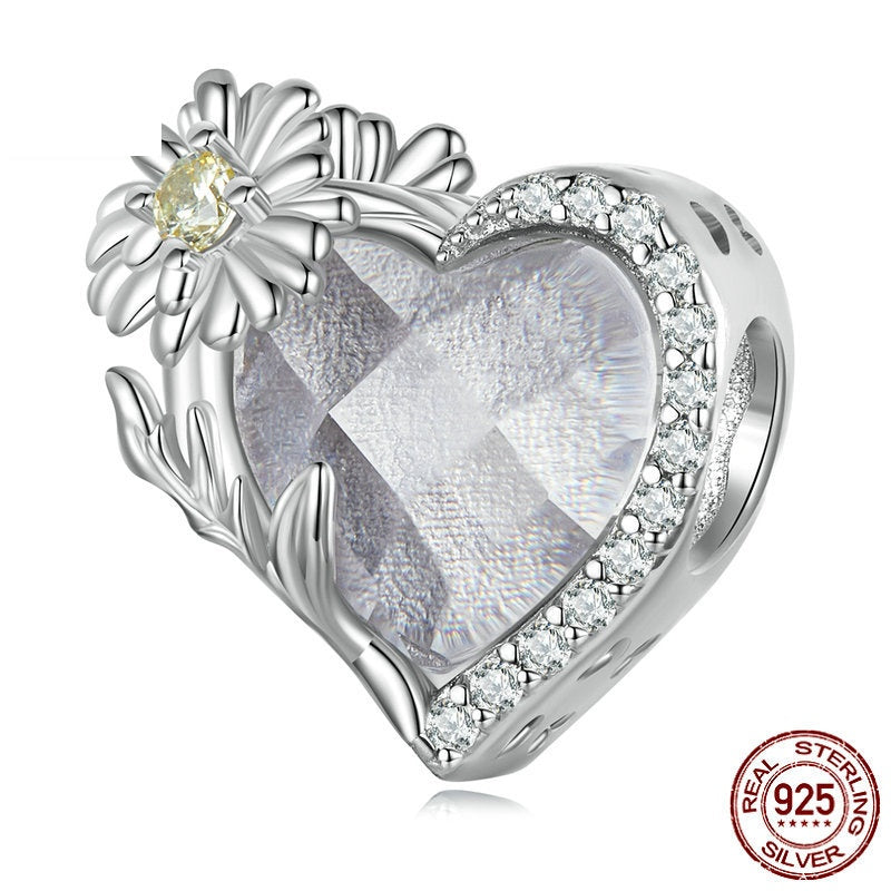 December Birthstone Bracelet Bead Heart Bead Accessories