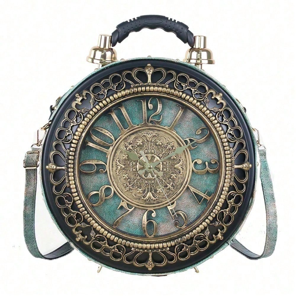 Retro Clock Shaped Crossbody Purse Handbags Women Shoulder Bag Vintage Steampunk Messenger Bags Designer Clock Purse,  Bags For Women, Summer, Tote Bags For Women, Valentine's Day Gifts, Romantic Gift
